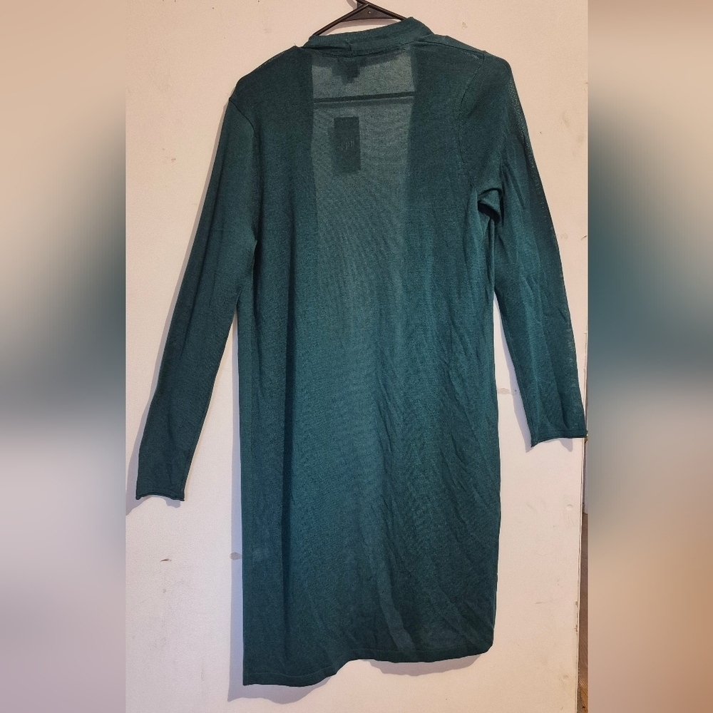 J. Jill Deep Teal Long Cardigan - Picture 2 of 6
